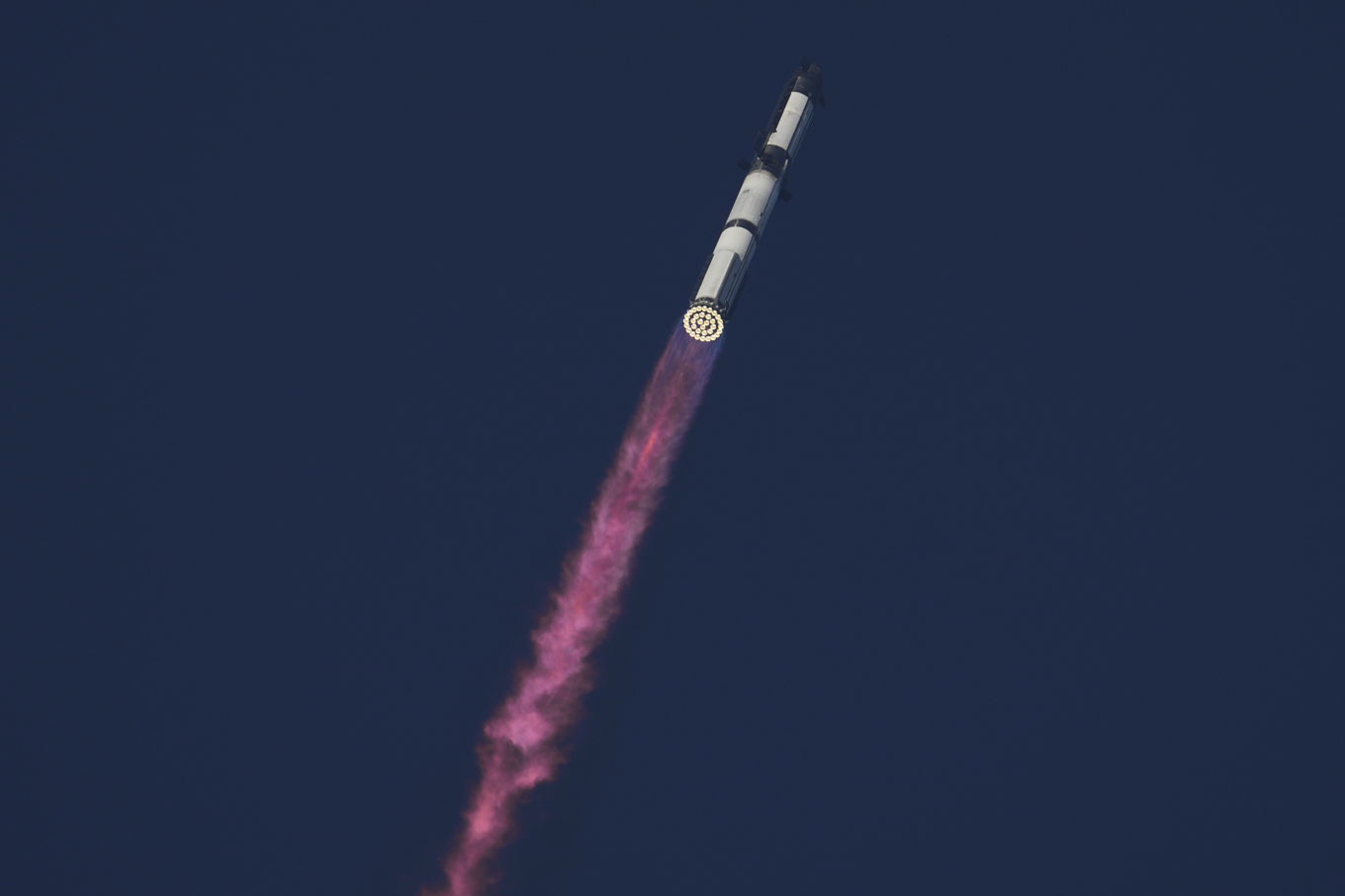 Starship under onsdagsnattens test. Foto: Eric Gay/AP/TT