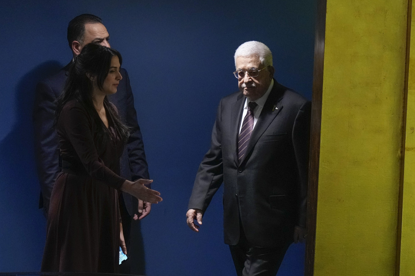 Palestiniernas president på Västbanken, Mahmud Abbas, under FN:s generalförsamling 2024. Foto: Frank Franklin II/AP/TT