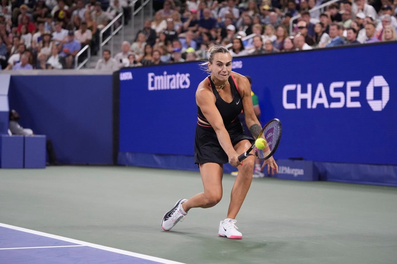 Aryna Sabalenka höll för trycket. Foto: Frank Franklin II/AP/TT