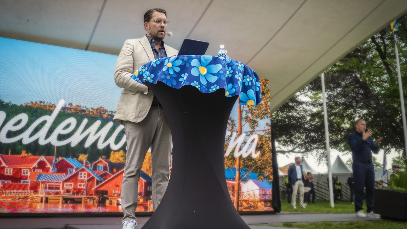 SD-ledaren Jimmie Åkesson. Foto: Bilbo Lantto