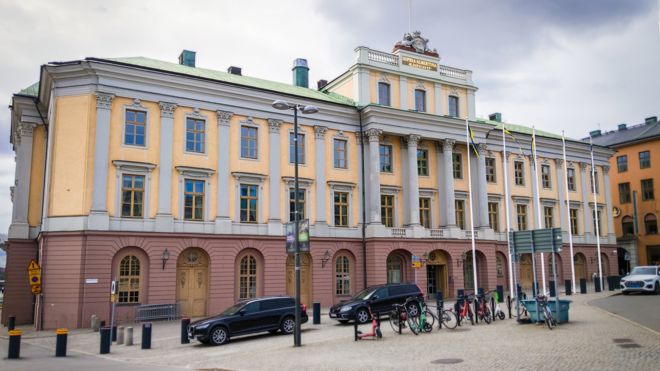 Flera personer blockerade entrén till utrikesdepartementet i Stockholm på torsdagen. Arkivbild. Foto: Bilbo Lantto