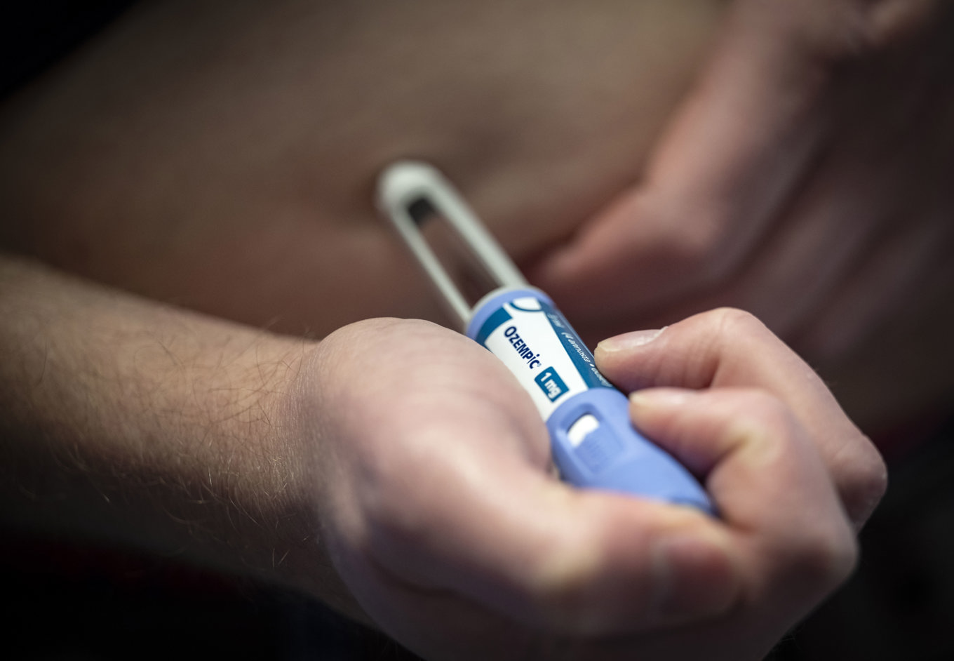 En förpackning med Ozempic injektionsvätska och injektionspenna. Substansen i läkemedlet, semaglutid, kan ha förutsättningar att även användas mot kokainmissbruk. Arkivbild. Foto: Johan Nilsson/TT