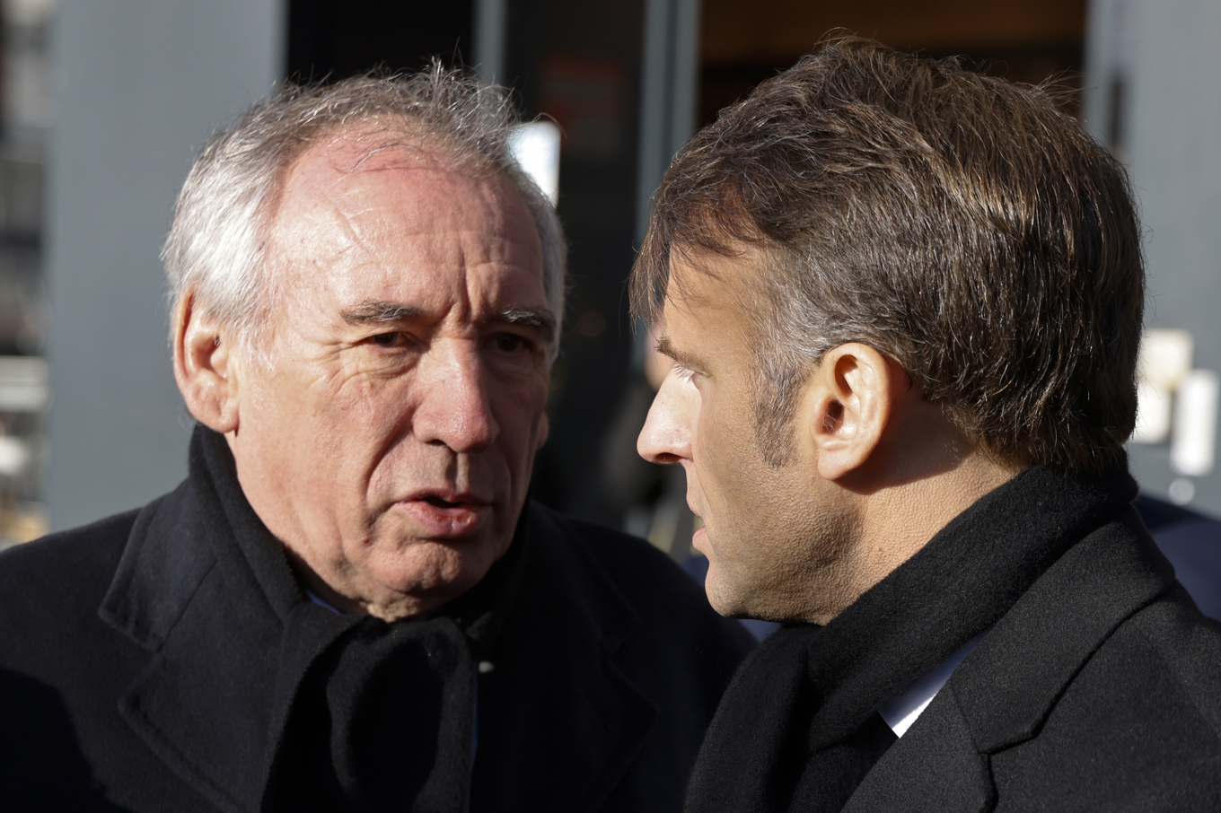 Frankrikes premiärminister François Bayrou och president Emmanuel Macron. Arkivbild. Foto: Ludovic Marin/AP/TT