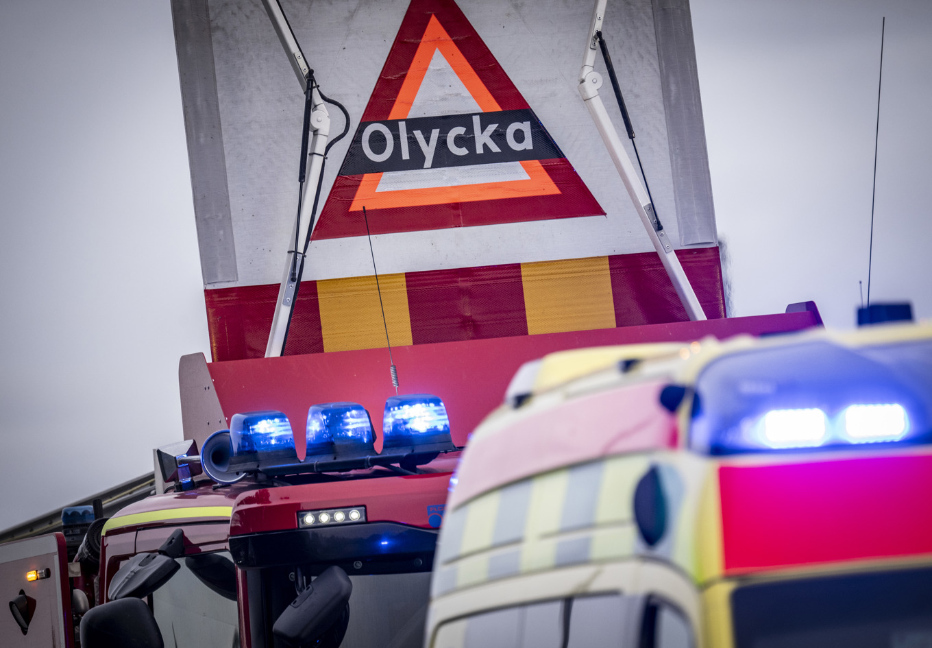 Polis, räddningstjänst och ambulans är på plats. Arkivbild. Foto: Johan Nilsson/TT