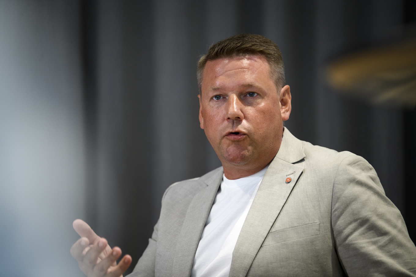 Socialdemokraternas partisekreterare Tobias Baudin. Arkivbild. Foto: Oscar Olsson/TT