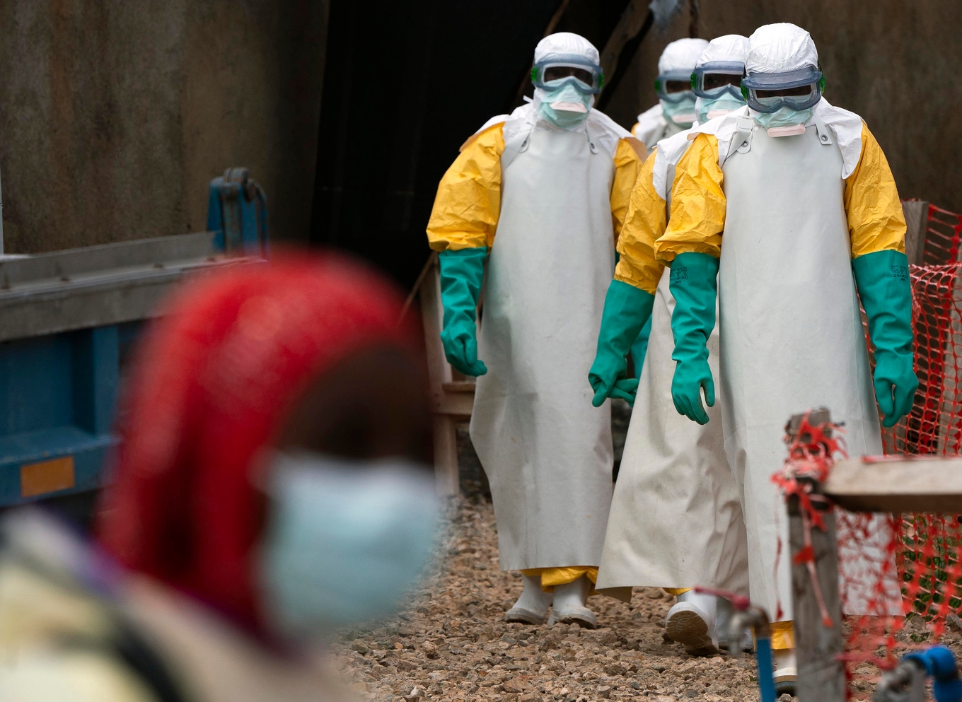 Ett nytt utbrott av ebola har inträffat i Kongo-Kinshasa. Arkivbild från epidemin 2019. Foto: Jerome Delay/AP/TT