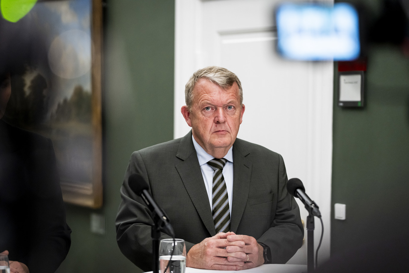 Danmarks utrikesminister Lars Løkke Rasmussen under en pressträff i Köpenhamn förra veckan. Foto: Emil Nicolai Helms/TT