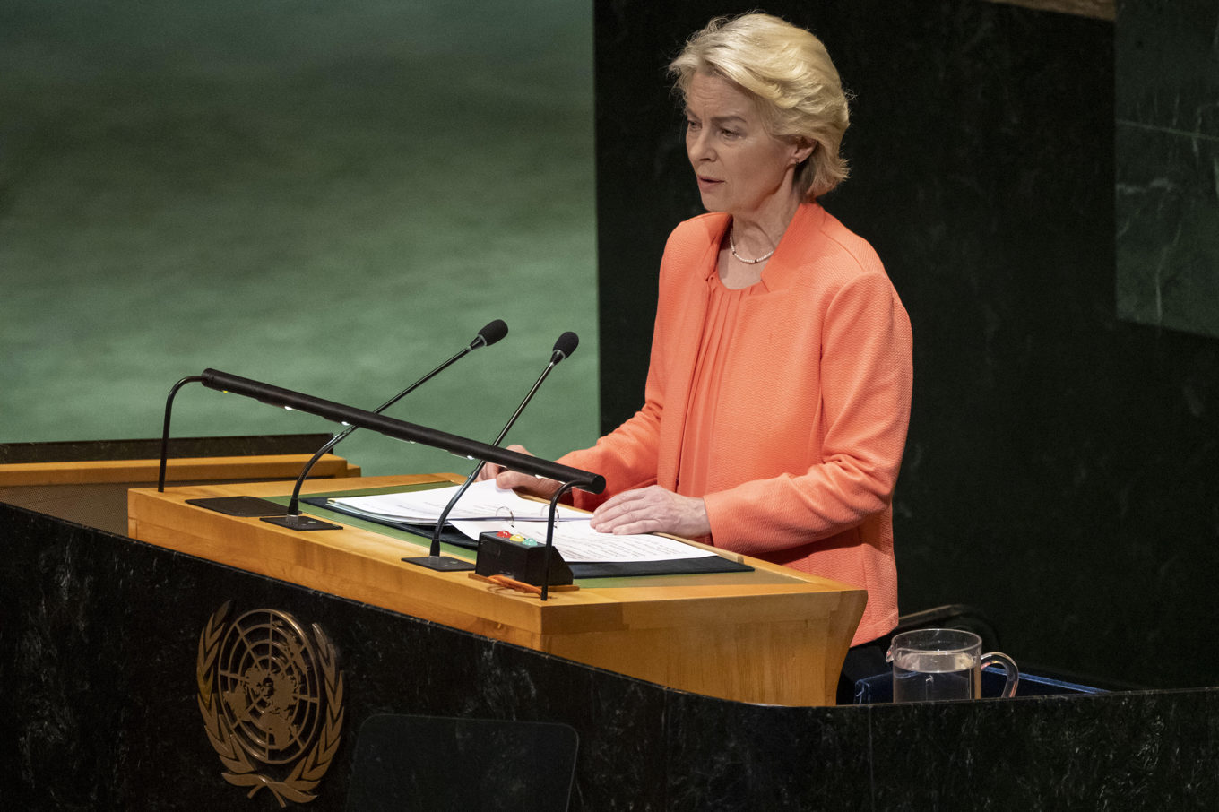 Avtalet skapar nya möjligheter för EU enligt kommissionens ordförande Ursula von der Leyen. Här vid FN:s generalförsamling i New York. Foto: Yuki Iwamura/AP/TT