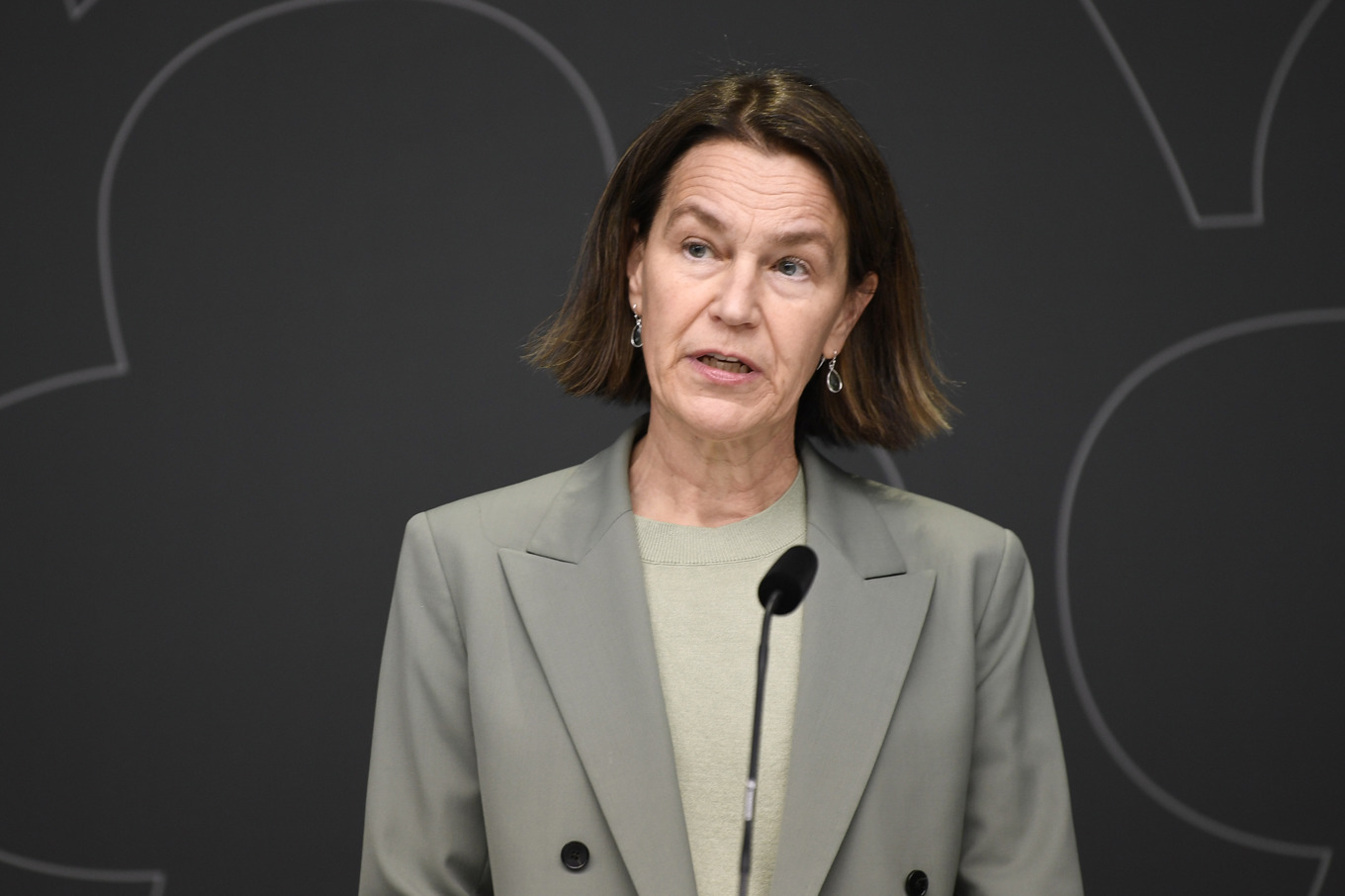 Folkhälsomyndighetens generaldirektör Olivia Wigzell presenterar förslag på en organisationsförändring. Arkivbild. Foto: Viktoria Bank/TT