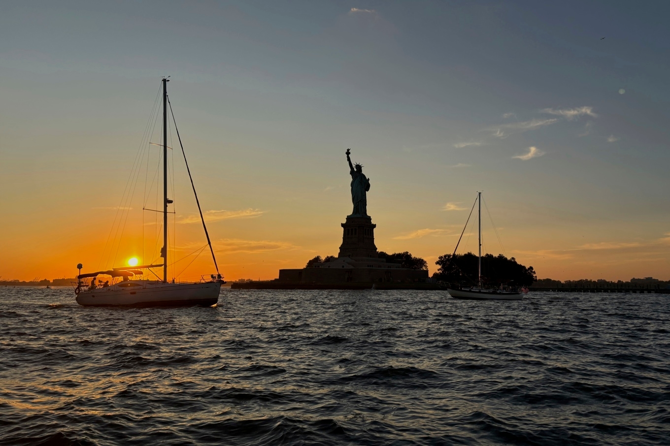 Frihetsgudinnan sedd från Hudson-floden. Arkivbild Foto: Lucy Nicholson/AP/TT