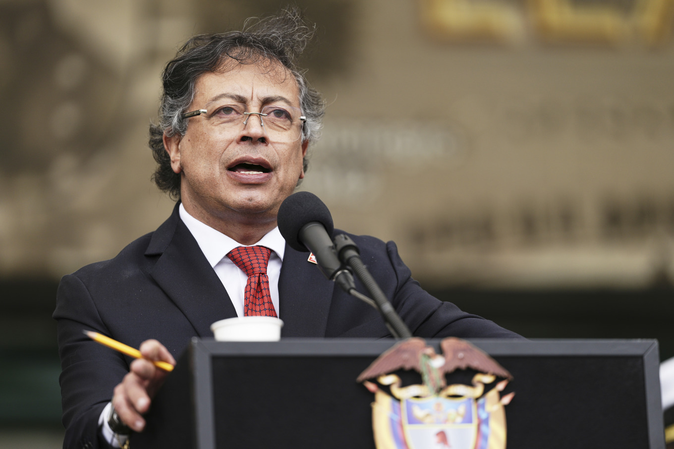 Colombias president Gustavo Petro. Arkivbild. Foto: Ivan Valencia/AP/TT