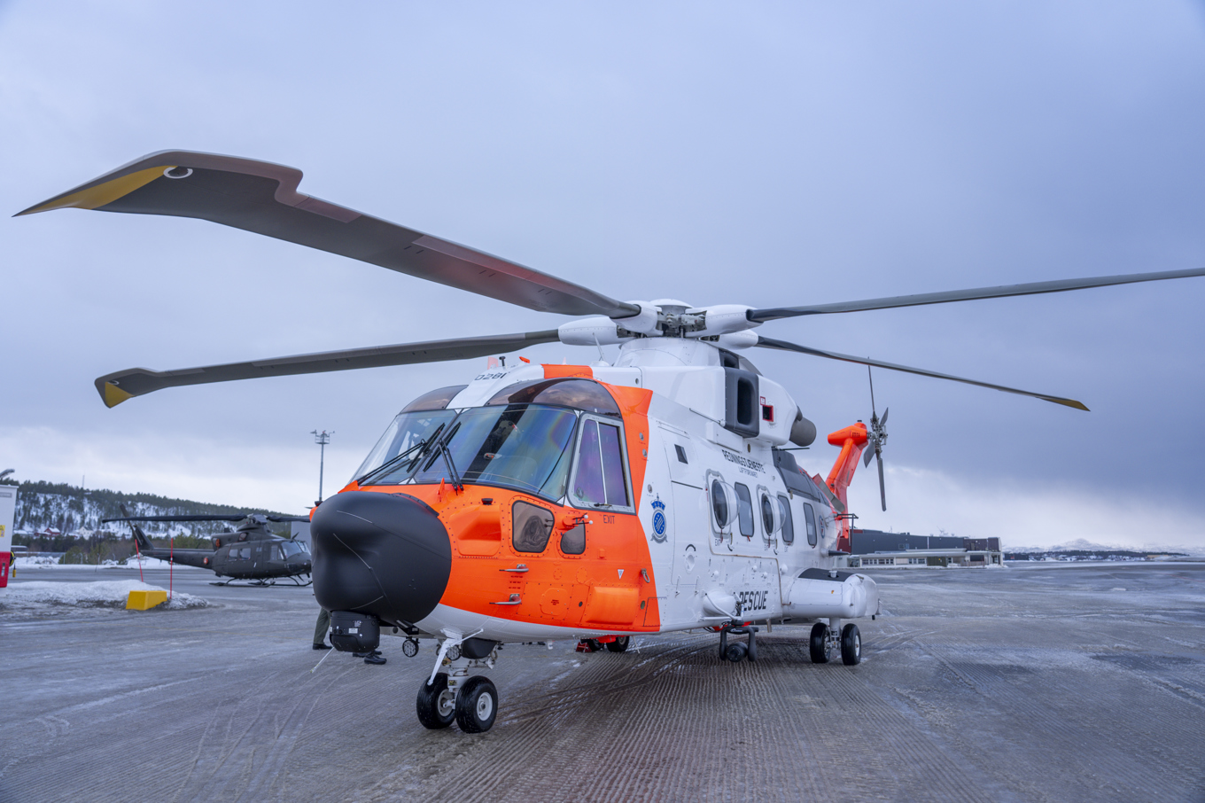 En av det norska försvarets Sar Queen-helikoptrar används i sökandet. Arkivbild. Foto: Heiko Junge/NTB/TT