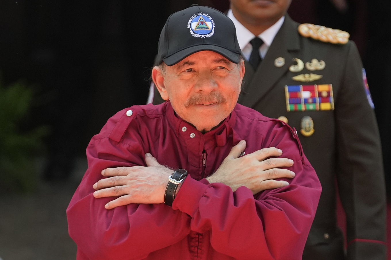 Nicaraguas president Daniel Ortega har goda relationer med Vladimir Putin. Arkivbild. Foto: Matias Delacroix/AP/TT