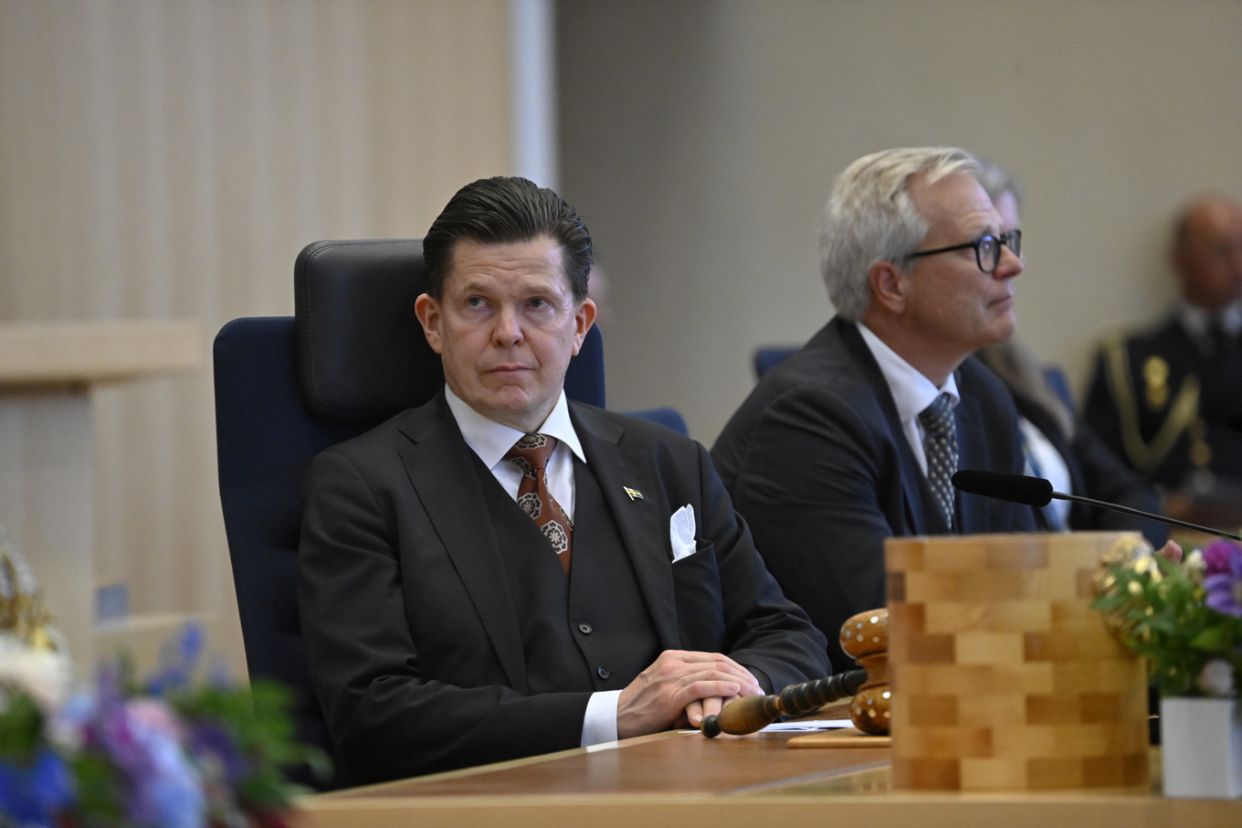 Talman Andreas Norlén vid riksmötets öppnande i riksdagens kammare i september. Foto: Henrik Montgomery/TT