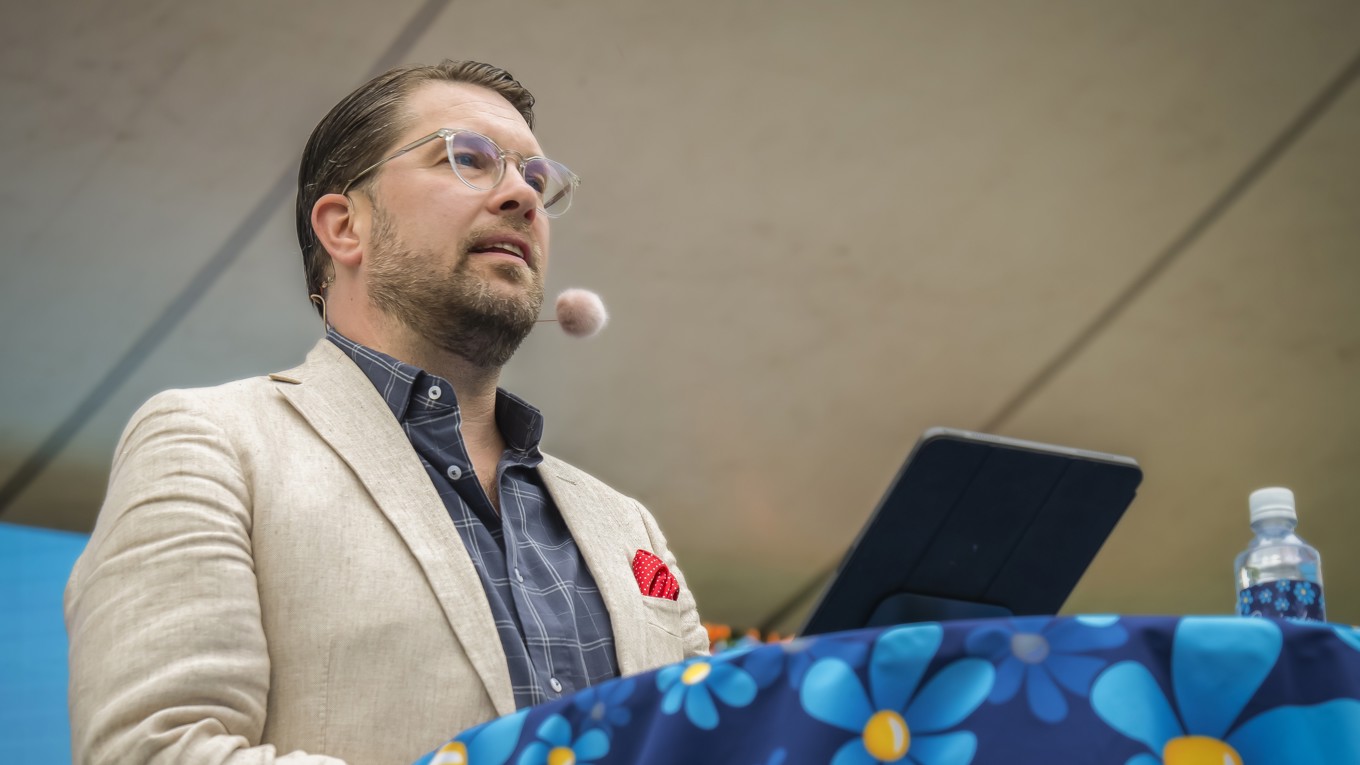 Sverigedemokraternas ledare, Jimmie Åkesson. Foto: Bilbo Lantto