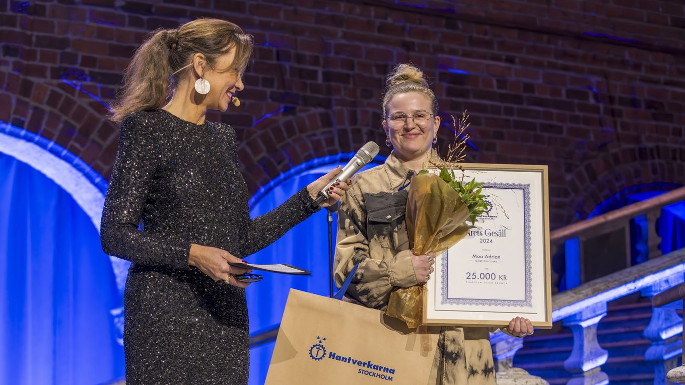 Årets Gesäll 2024 Moa Adrian. Foto: Susanne Kronholm