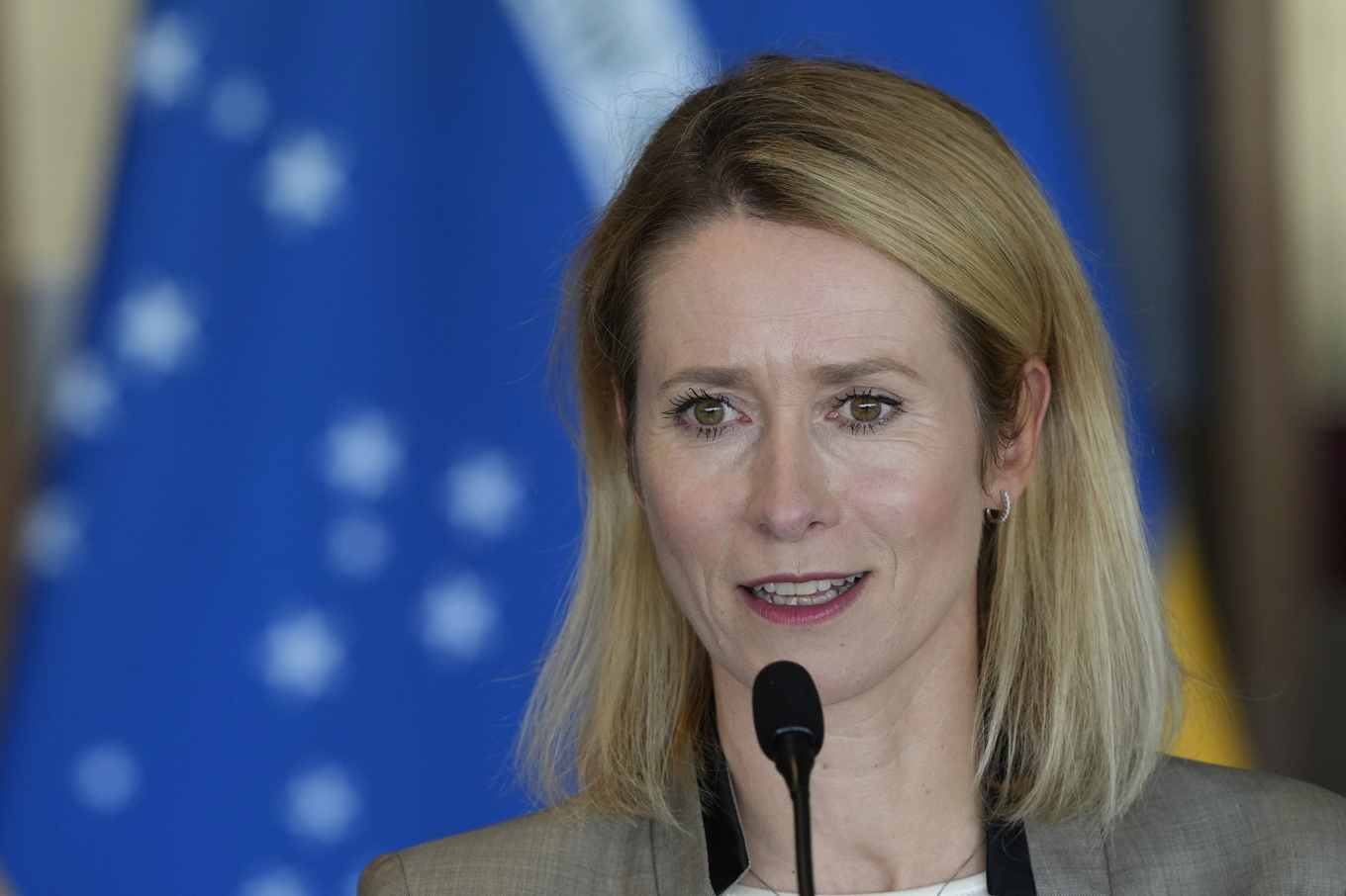 EU:s utrikeschef Kaja Kallas besöker Kiev under måndagen. Arkivbild. Foto: Eraldo Peres/AP/TT