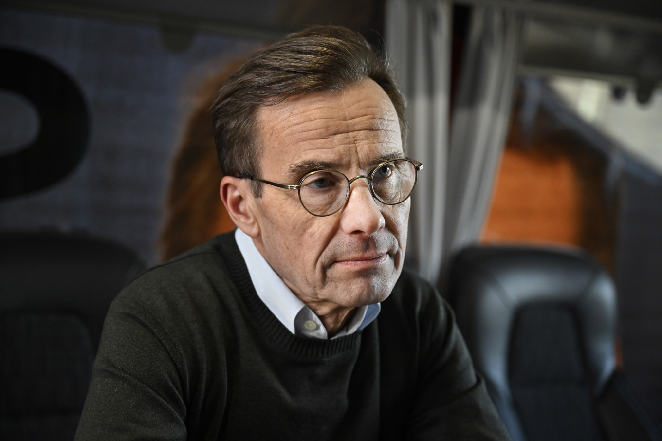 Statsminister Ulf Kristersson (M) under en valturné. Foto: Christine Olsson/TT