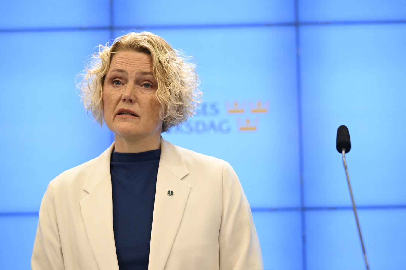 Centerpartiets partiledare Anna-Karin Hatt avgår. Foto: Fredrik Sandberg/TT