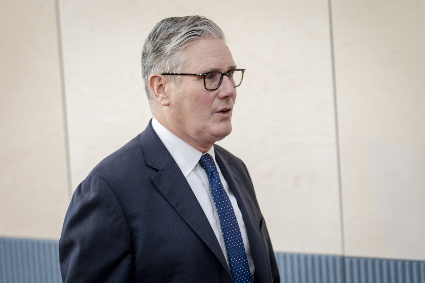 Englands premiärminister Keir Starmer anser att det är ett felaktigt beslut att porta israeliska fotbollssupportrar. Arkivbild. Foto: Ida Marie Odgaard/Ritzau Scanpix/TT