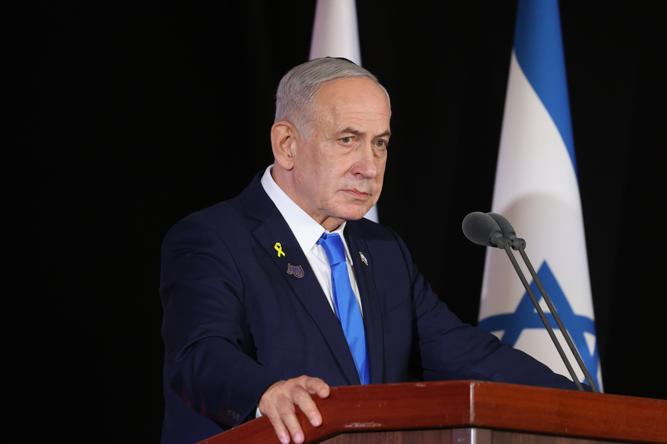Israels premiärminister Benjamin Netanyahu. Bild från tidigare i veckan. Foto: Alex Kolomoisky/AP/TT