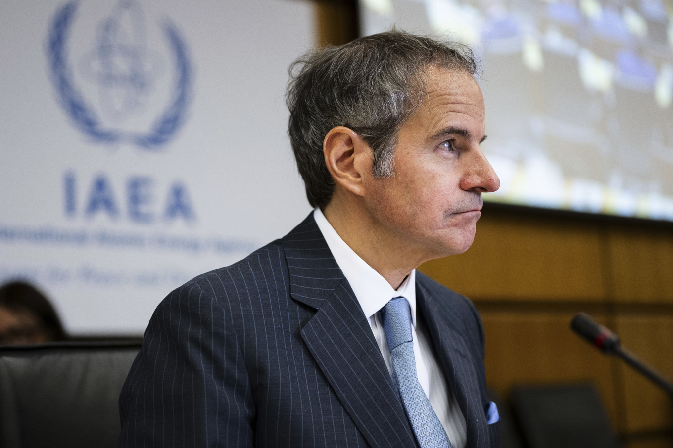 IAEA:s generaldirektör Rafael Grossi 2023. Arkivbild. Foto: Michael Gruber/AP/TT