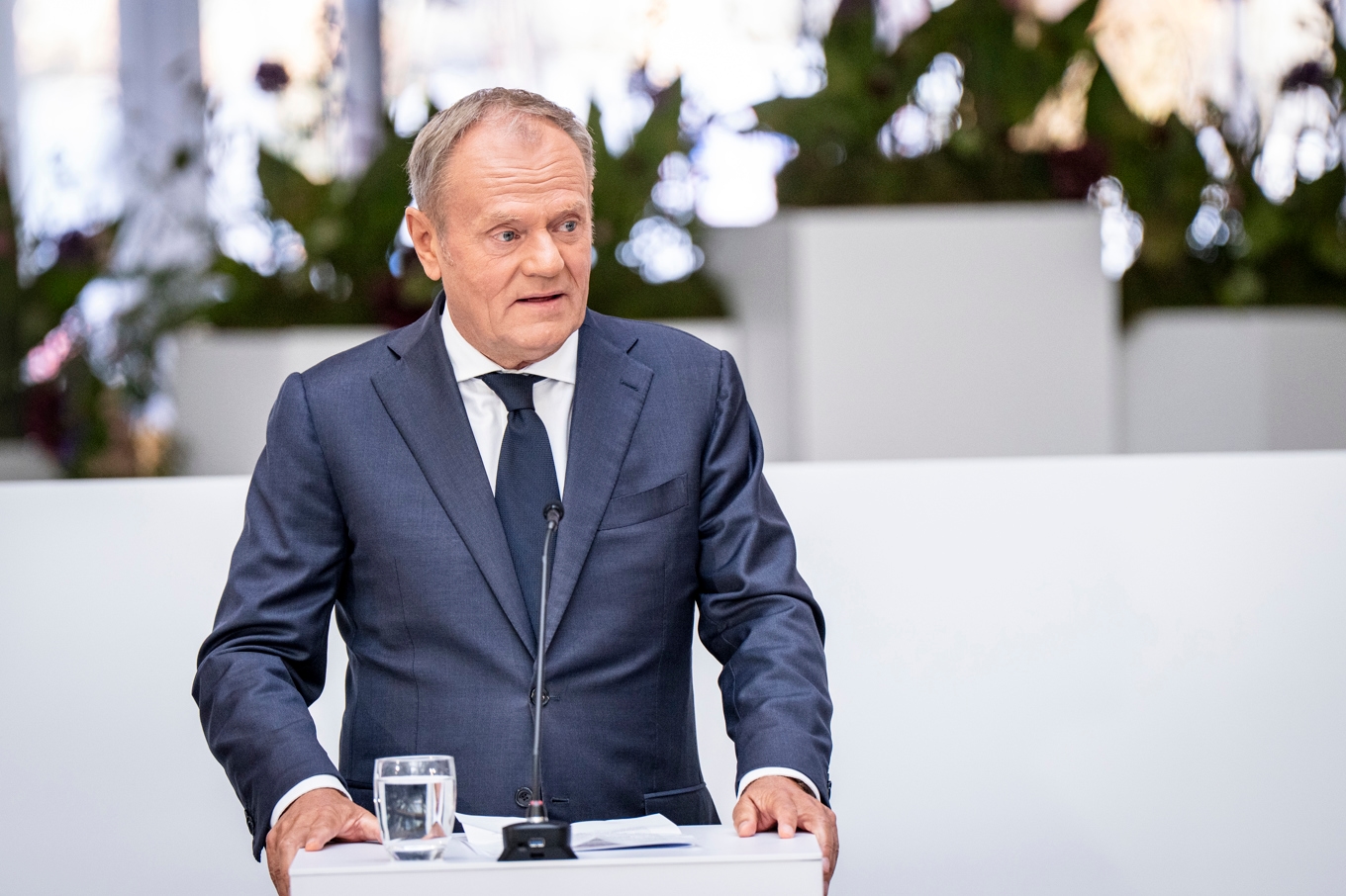 Polens premiärminister Donald Tusk i Köpenhamn i början av oktober. Foto: Sebastian Elias Uth/Ritzau Scanpix/TT
