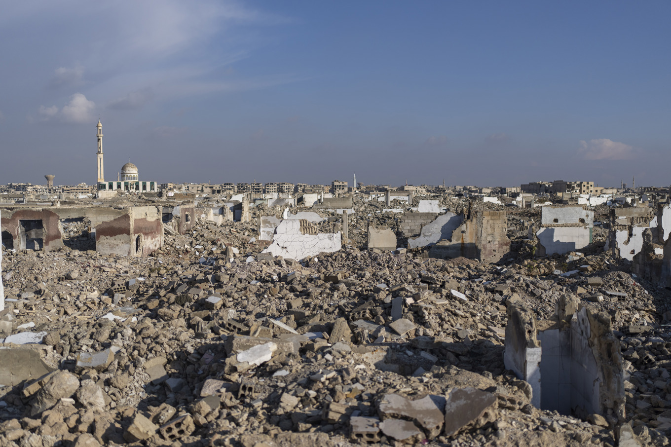 Förstörelse efter strider i utkanten av Damaskus i slutet av december förra året. Foto: Mosa'ab Elshamy/AP/TT