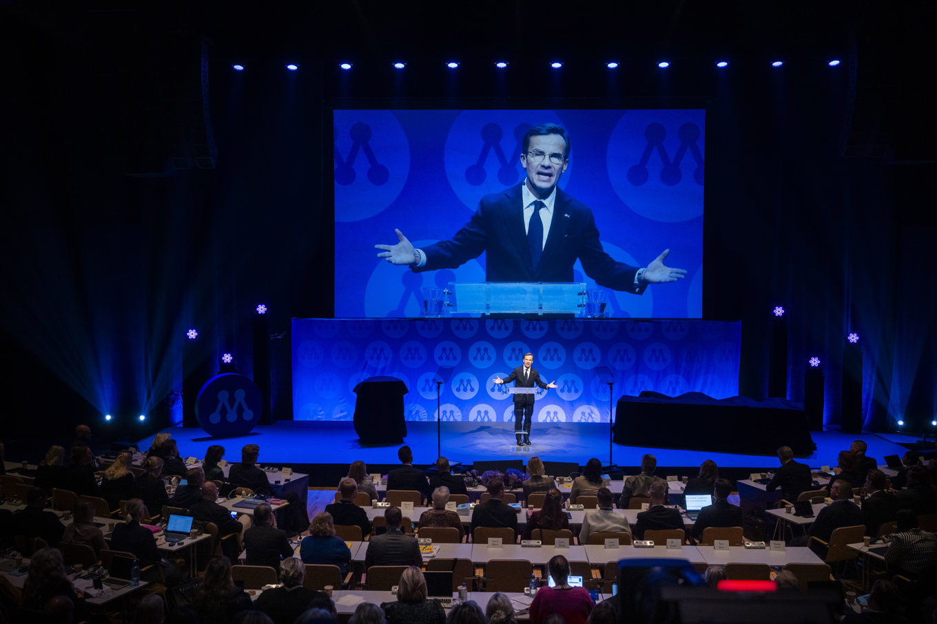 Senaste gången Moderaterna höll partistämma var i Umeå 2023. Arkivbild. Foto: Pontus Lundahl/TT