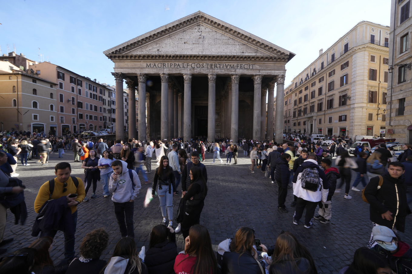 Arkivbild på den välbesökta byggnaden Pantheon i Rom. Foto: Alessandra Tarantino/AP/TT