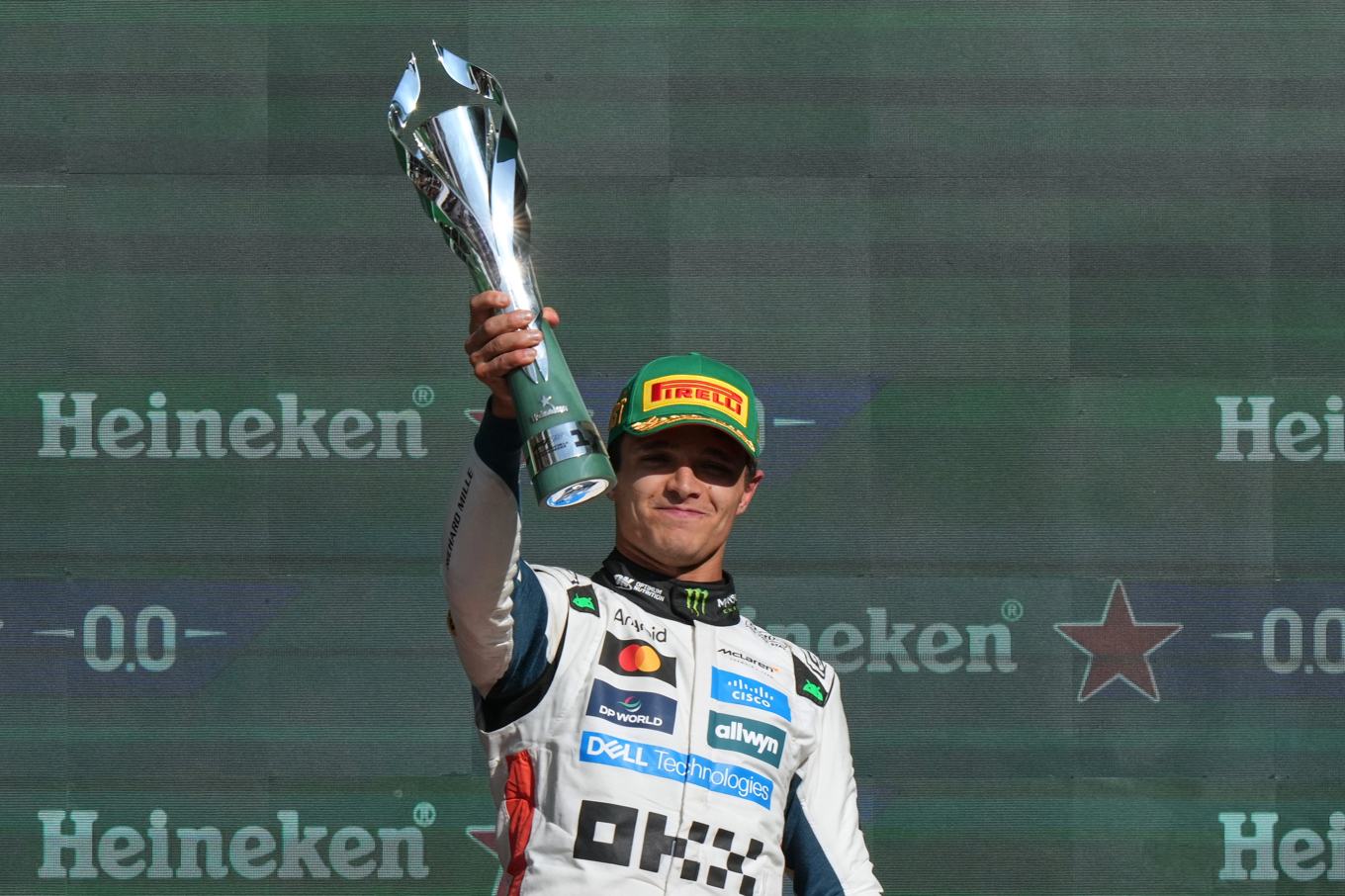 McLarens Lando Norris vann i Mexiko. Foto: Fernando Llano/AP/TT
