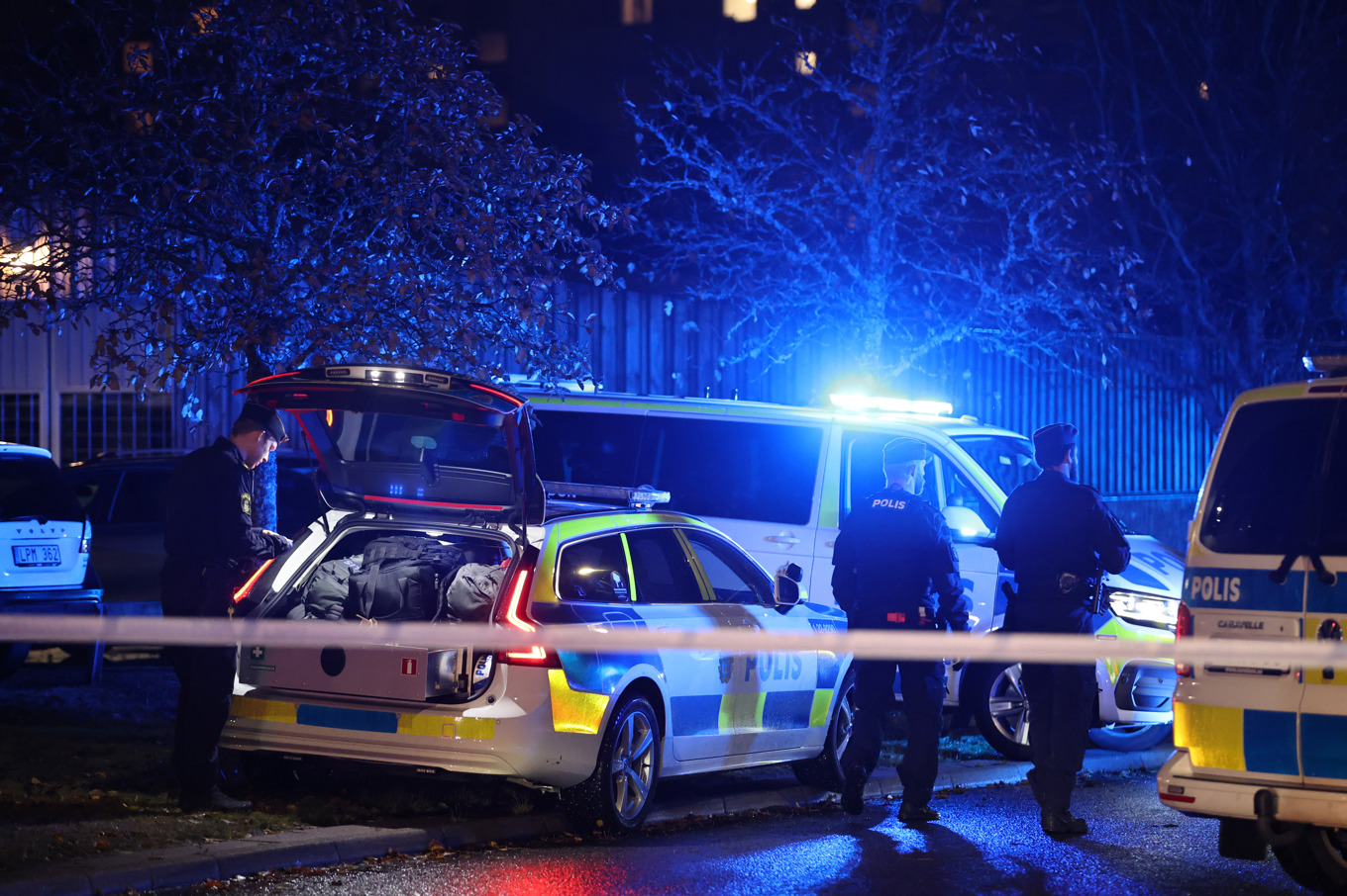 En stor polisinsats inleddes i samband med mordet i fredags. Arkivbild. Foto: Caisa Rasmussen/TT