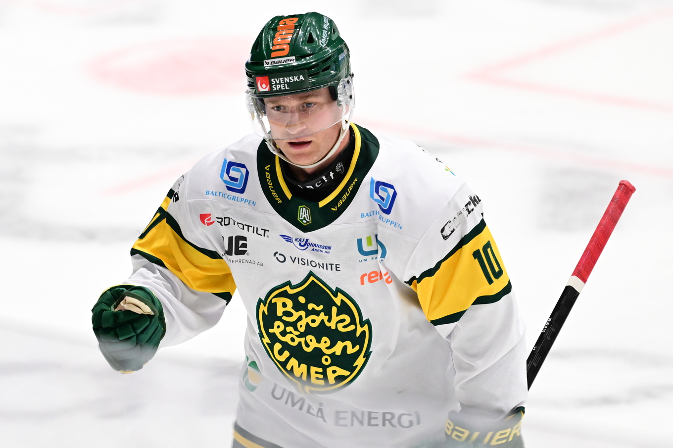 Marcus Nilsson var en av sju målskyttar när Björklöven vann med 7–0 hemma mot Nybro i hockeyallsvenskan. Arkivbild. Foto: Jonas Ekströmer/TT