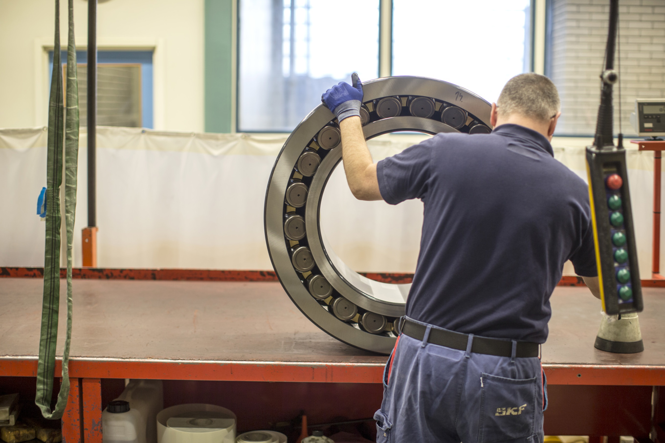 Tillverkning av lager vid SKF:s fabrik i Göteborg. 
Arkivbild. Foto: Björn Larsson Rosvall/TT