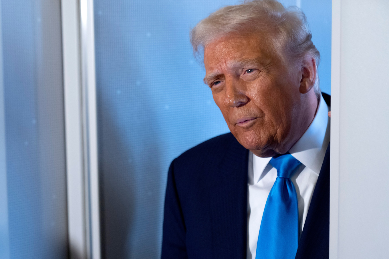 USA:s president Donald Trump på onsdagen. Foto: Mark Schiefelbein/AP/TT