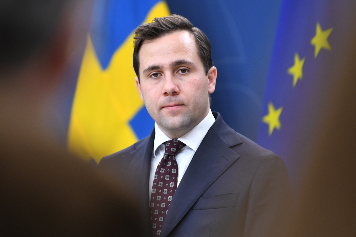 Bistånds- och utrikeshandelsminister Benjamin Dousa (M). Arkivbild. Foto: Lars Schröder/TT