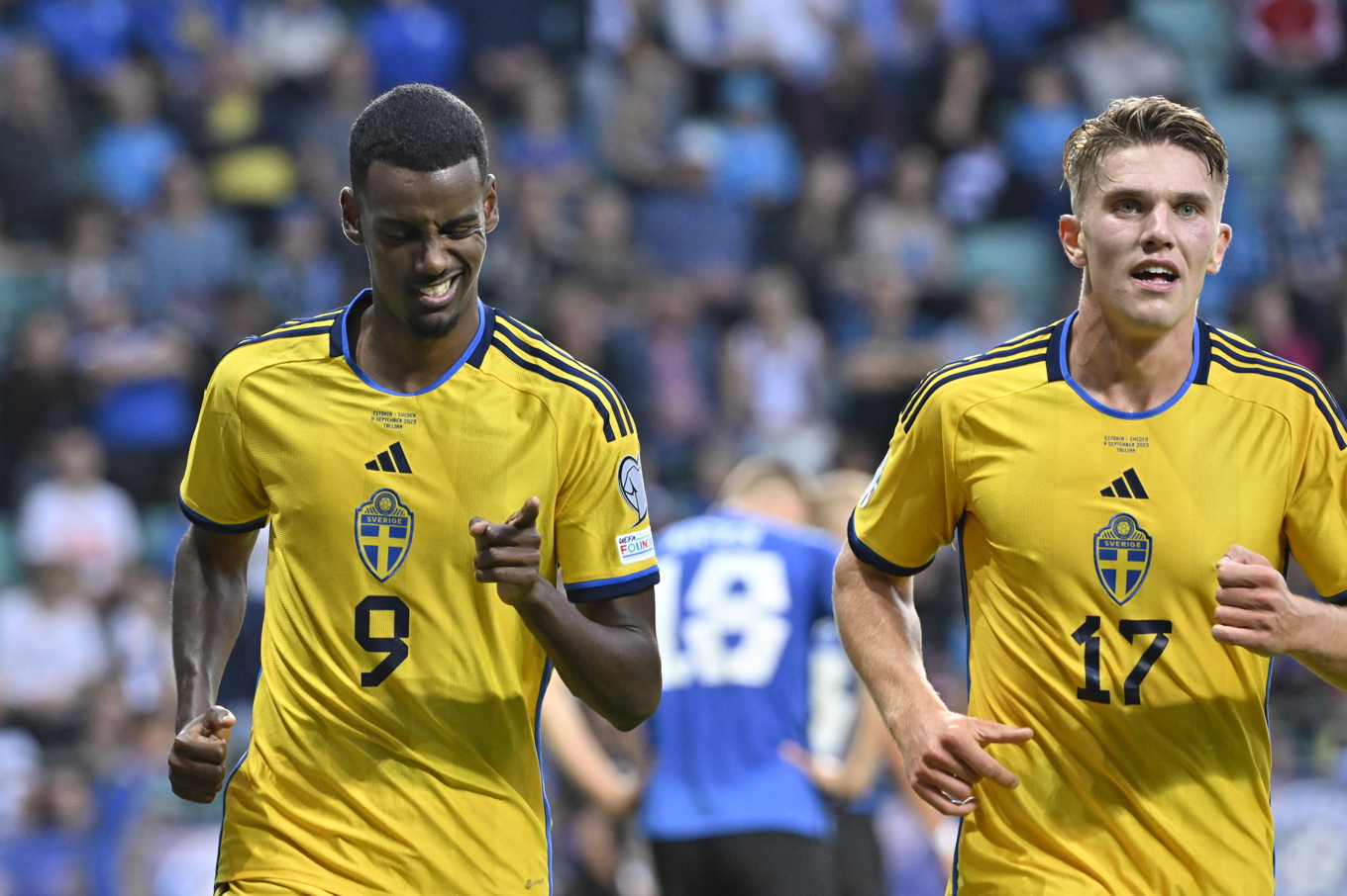Risken är stor att både Alexander Isak och Viktor Gyökeres saknas när VM-kvalet avslutas. Båda är skadade. Foto: Henrik Montgomery/TT