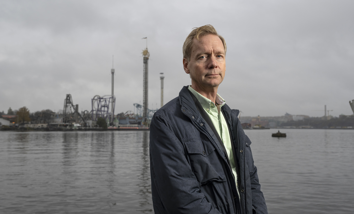 Gröna Lunds vd Jan Eriksson säger att nöjesparken känner ansvar för dödsolyckan – men man nekar till brott. Foto: Anders Wiklund/TT