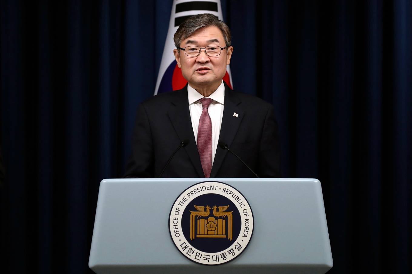 Den tidigare chefen för Sydkoreas underrättelsetjänst Nis, Cho Tae-Yong, på bild från 2023. Foto: Chung Sung-Jun/AP/TT