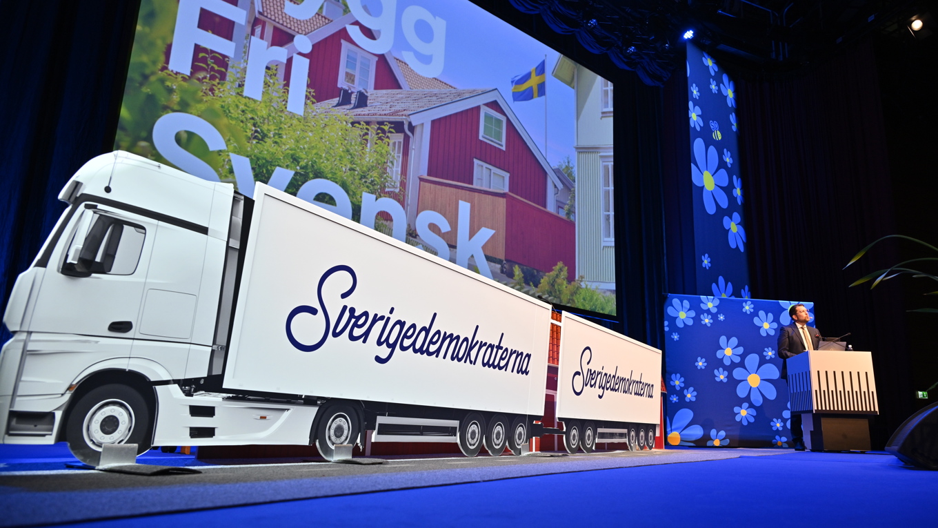 Sverigedemokraternas landsdagar har pågått i Örebro under helgen. Foto: Anders Wiklund/TT