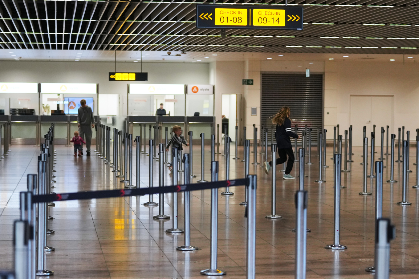 Bilden är tagen vid en tidigare strejk på Bryssel-Zaventems flygplats. Foto: Virginia Mayo/AP/TT