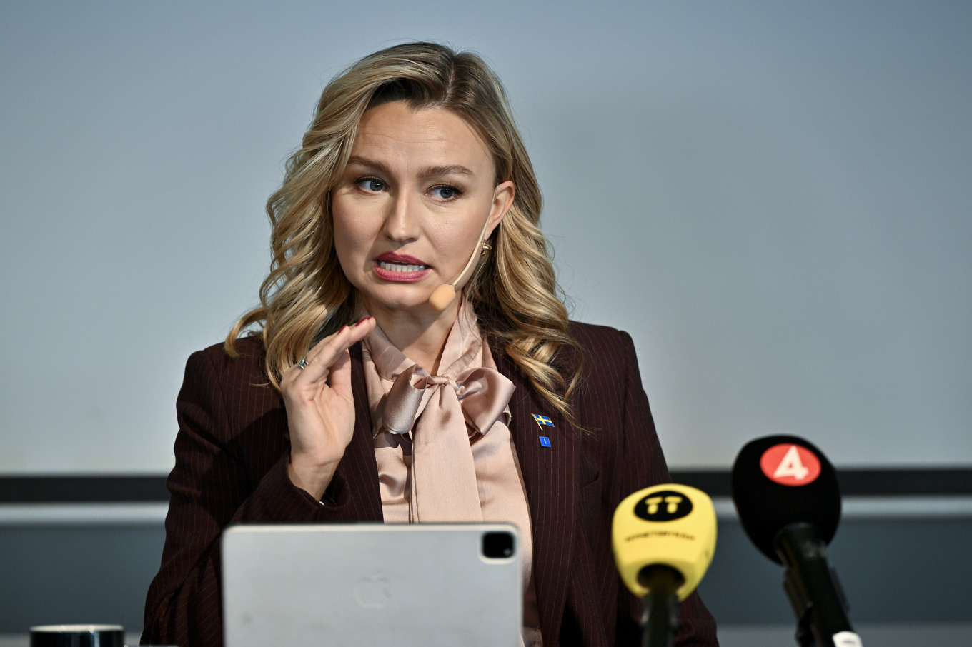 Kristdemokraternas partiledare Ebba Busch. Arkivbild. Foto: Anders Wiklund/TT