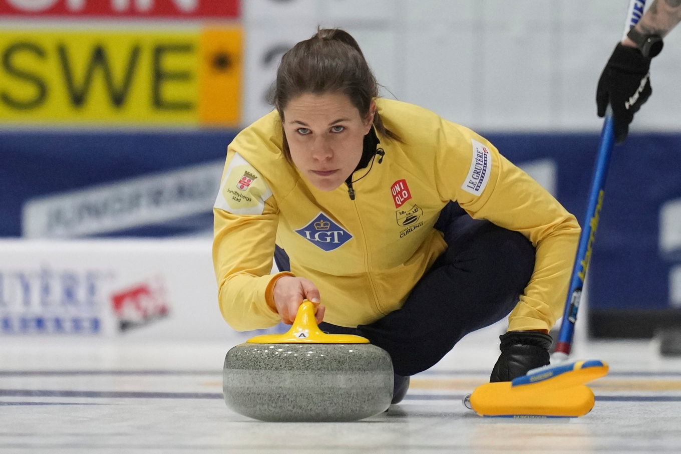 Anna Hasselborg ledde Sverige till EM-guld. Arkivbild. Foto: Lee Jin-man/AP/TT