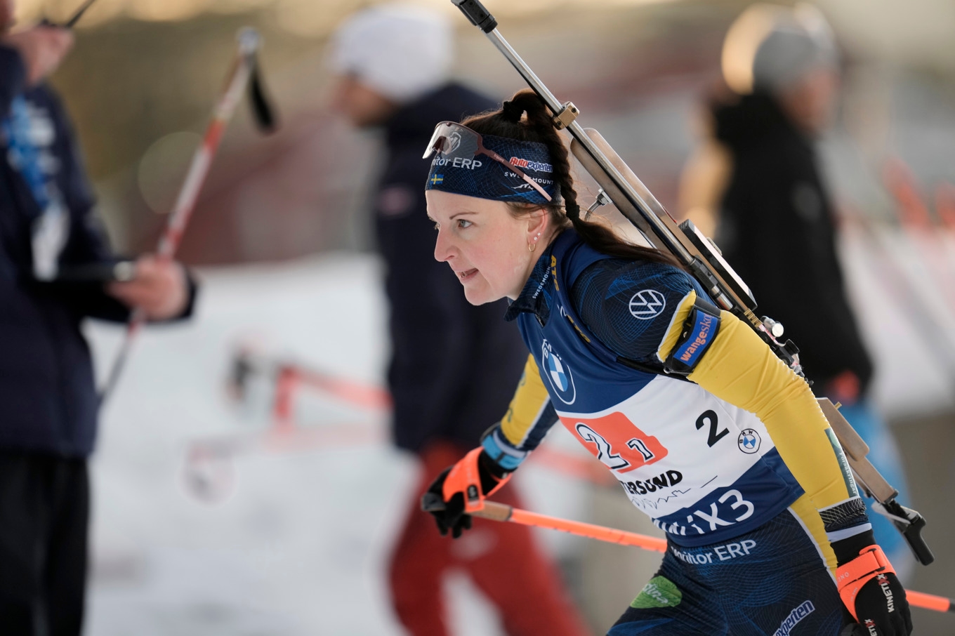 Johanna Skottheim tappade mycket på förstasträckan. Foto: Björn Larsson Rosvall/TT