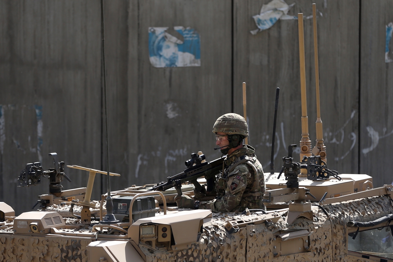 En brittisk soldat i Kabul 2015. Foto: Massoud Hossaini/AP/TT