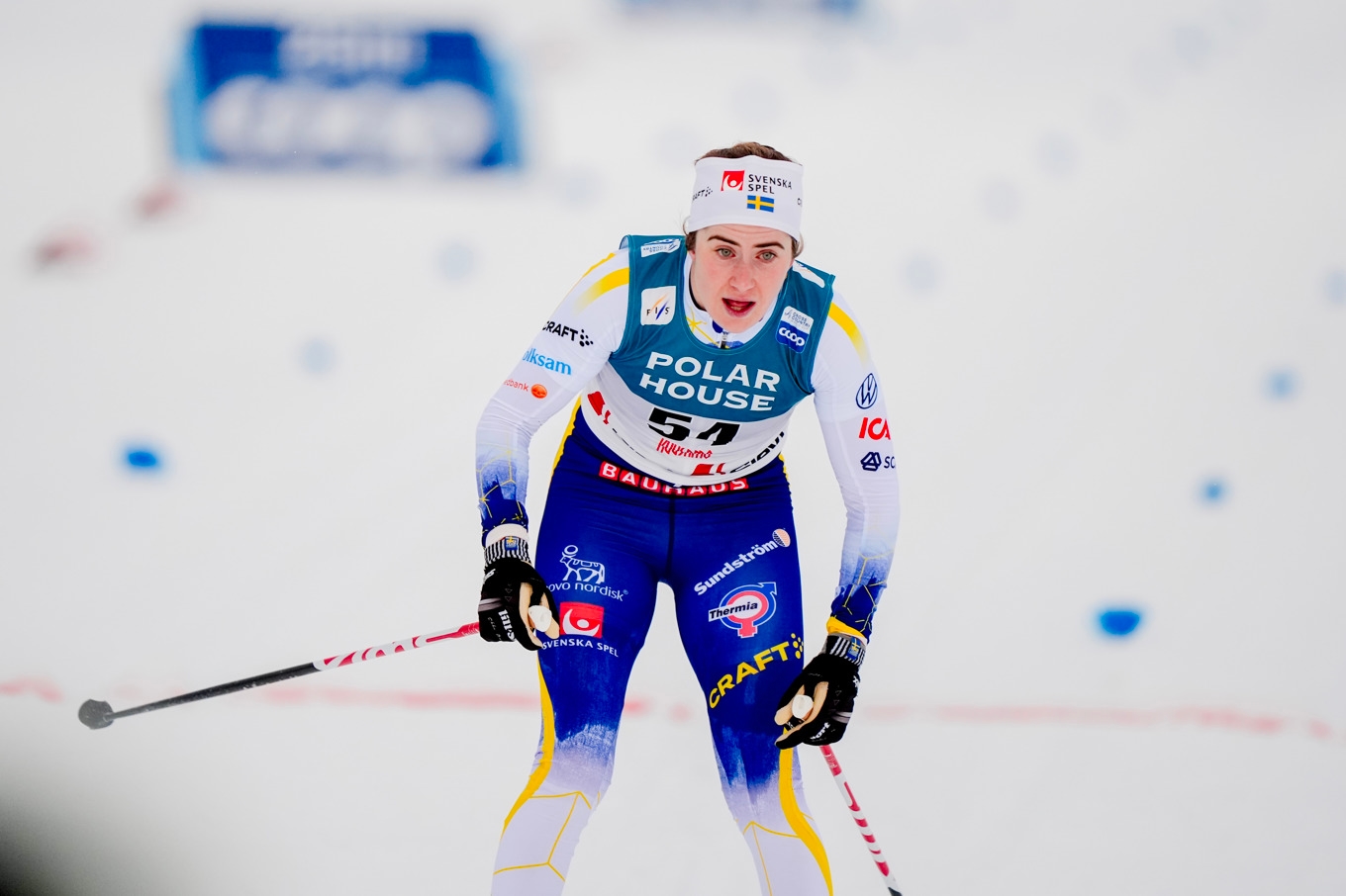 Ebba Andersson kom trea i damernas skiathlon. Arkivbild. Foto: Terje Pedersen/NTB/TT