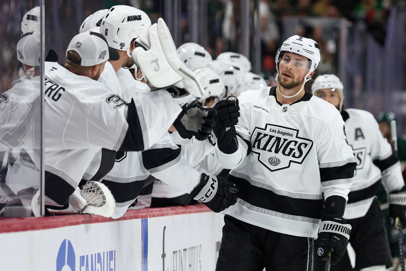 Adrian Kempe gjorde två mål mot Tampa Bay. Arkivbild. Foto: Matt Krohn/AP/TT