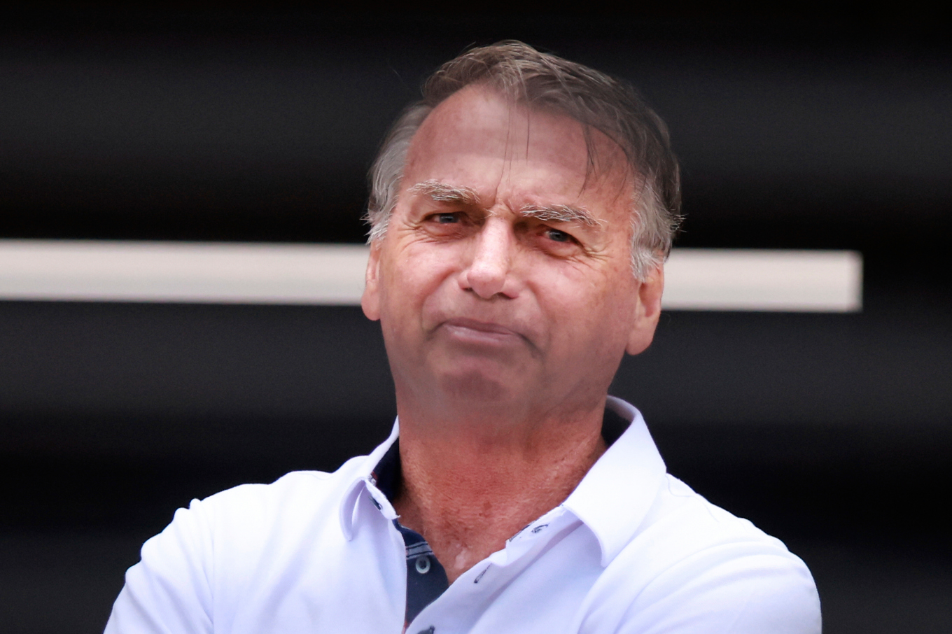 Brasiliens expresident Jair Bolsonaro. Bilden är tagen när han satt i husarrest. Arkivbild Foto: Luis Nova/AP/TT