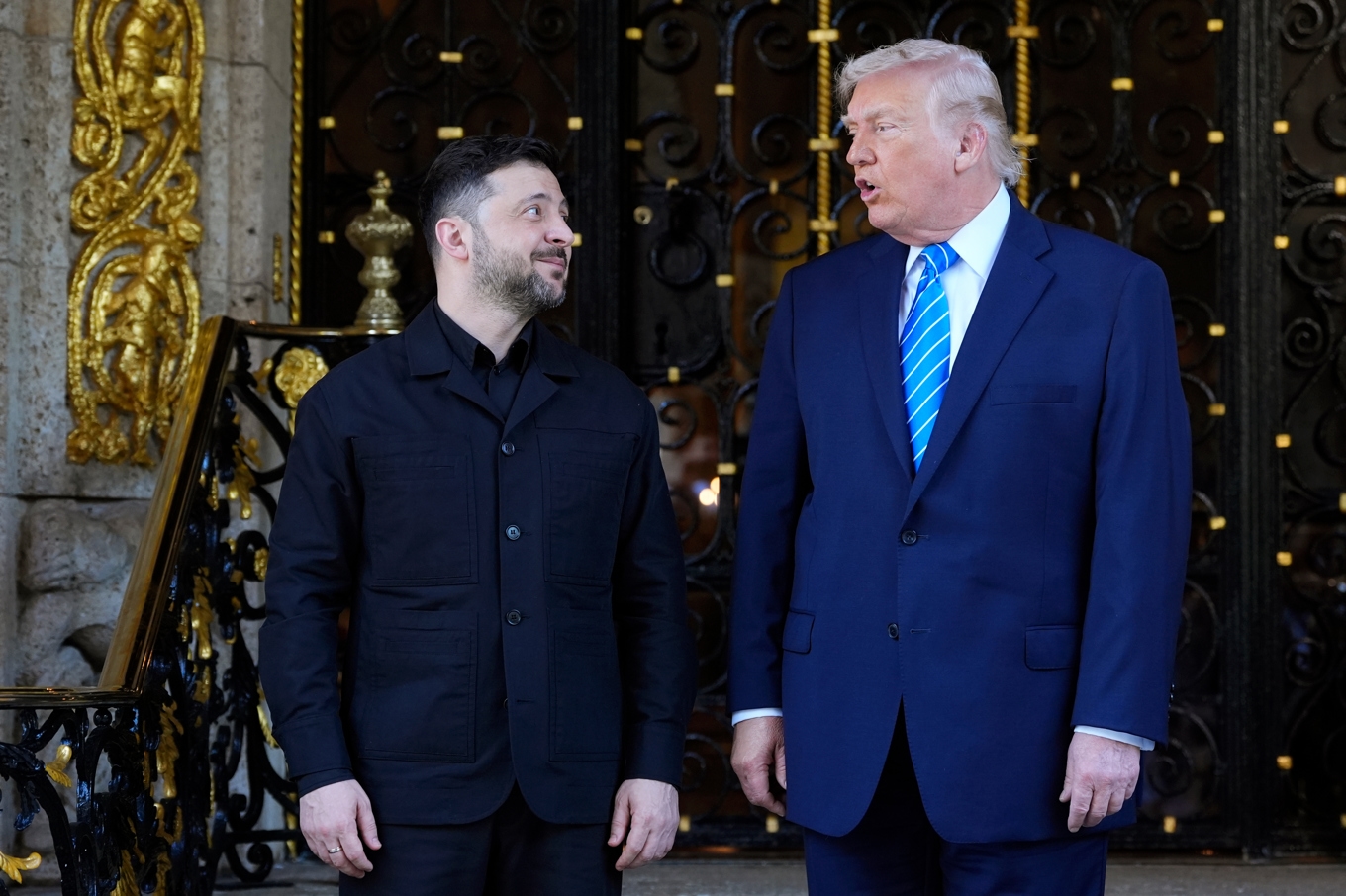 President Donald Trump och Ukrainas president Volodymyr Zelenskyj i Mar-a-Lago i Florida. Foto: Alex Brandon/AP/TT