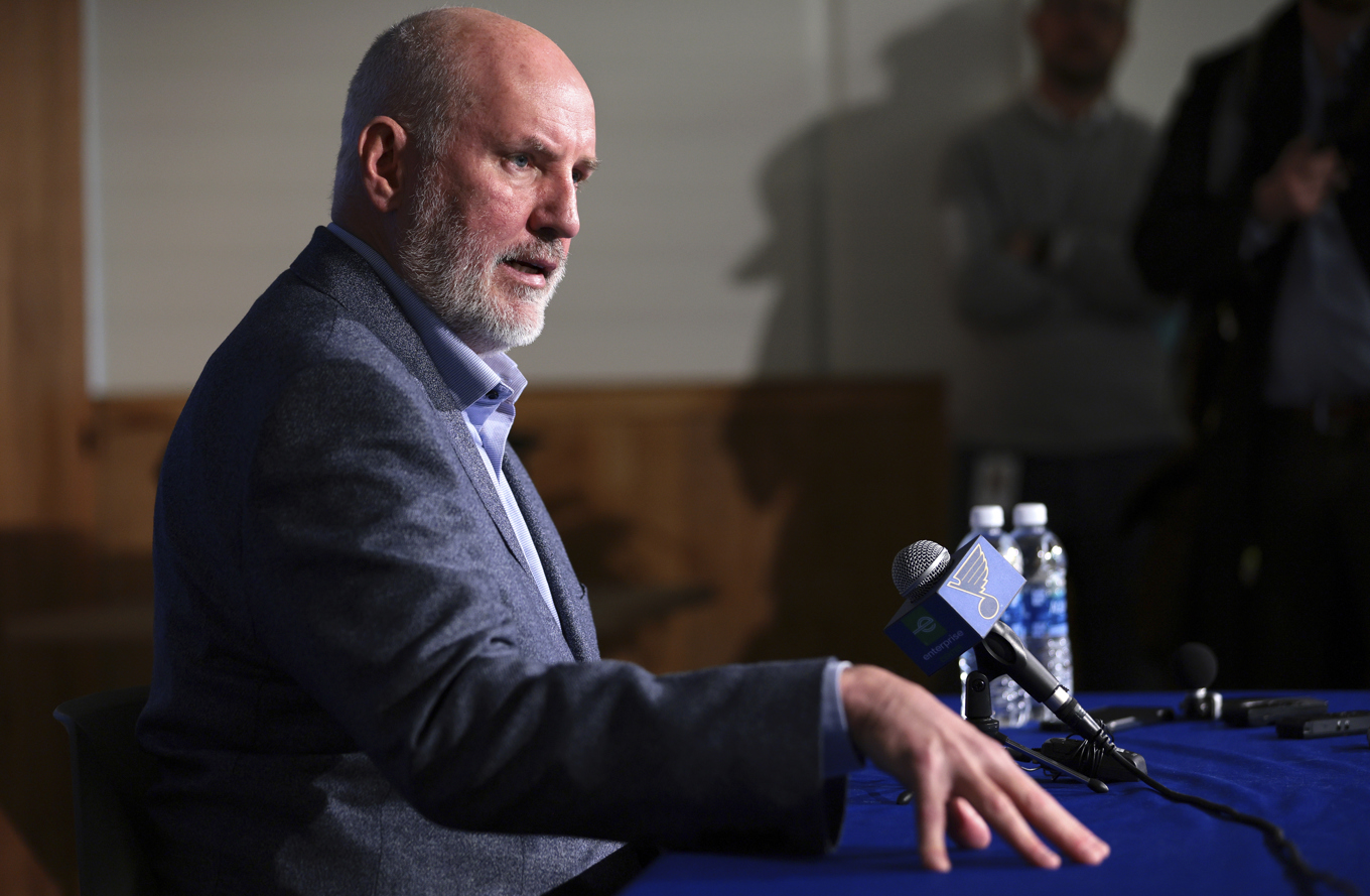 Doug Armstrong leder Kanadas OS-lag i ishockey. Arkivbild. Foto: Robert CohenSt. Louis Post-Dispatch/AP/TT